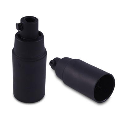 Plastic lamp holder black E14