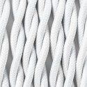 Kabel skręcany w oplocie poliestrowym 16 biały bez dwużyłowy 2x0.75 Kolorowe Kable