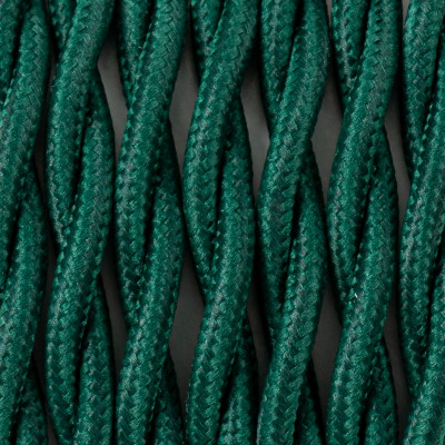 Kabel skręcany w oplocie poliestrowym 19 sosnowy las dwużyłowy 2x0.75 Kolorowe Kable