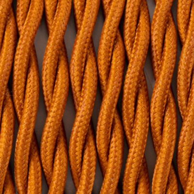 Twisted electric cable covered by polyster 33 copper bronze 2x1x0.75
