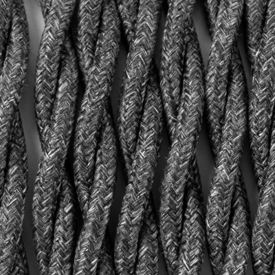 Twisted electric cable covered by polyster P03 basalt melange 2x1x0.75