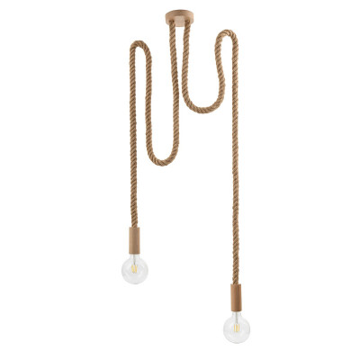 Loft Multi Eco Line B X2 double hanging lamp with hemp rope