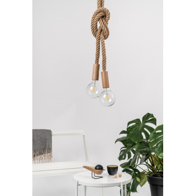 Loft Multi Eco Line B X2 double hanging lamp with hemp rope