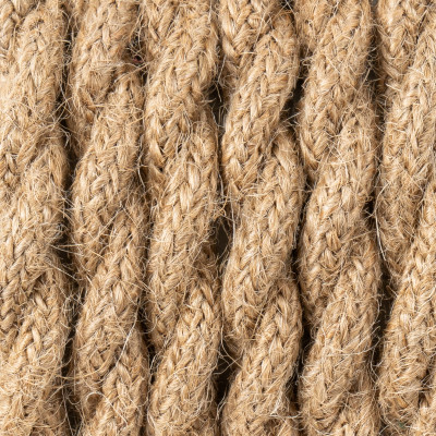 Twisted electric cable covered by Natural Jute J02 2x1x0.75