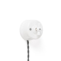 Rustic ceramic bipolar surface light switch in retro style - white Kolorowe Kable