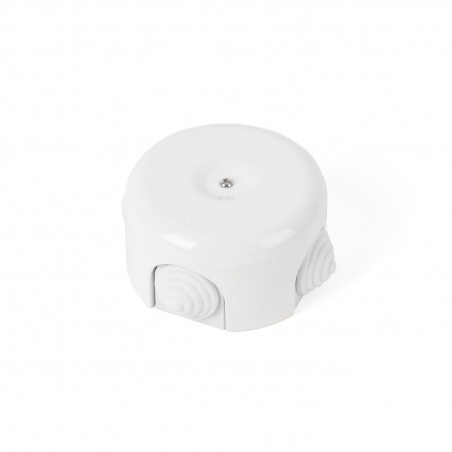 Rustic ceramic junction box surface mounted in a retro style - white Antica Alkri