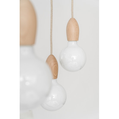 Wooden pendant lamp Loft Multi Eco Line X10 TYPE A