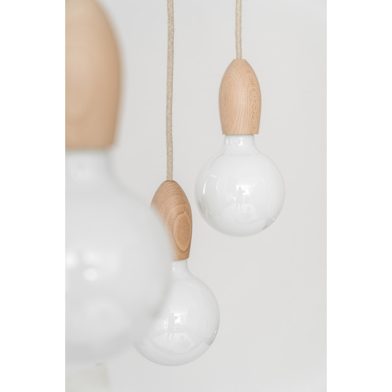 Wooden pendant lamp Loft Multi Eco Line X10 TYPE A