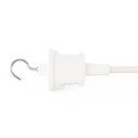 White garland attachment with a hook, IP44