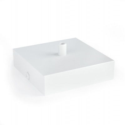 Hemisphere metal ceiling cover 120x120mm - white structural