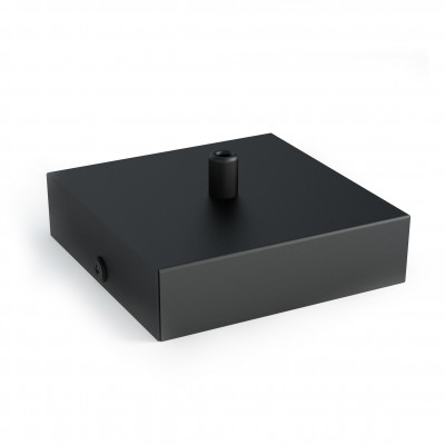 Hemisphere metal ceiling cover 120x120mm - black structural