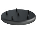 Large metal ceiling cup fi30cm lacquered in black structural - five cables