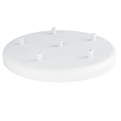 Large metal ceiling cup fi30cm lacquered in white structural - five cables