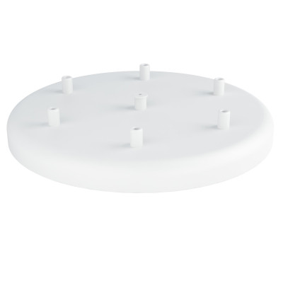 Large metal ceiling cup fi30cm lacquered in white structural - five cables