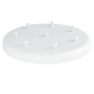Large metal ceiling cup fi30cm lacquered in white structural - seven cables