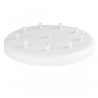 Large metal ceiling cup fi30cm lacquered in white structural - eight cables