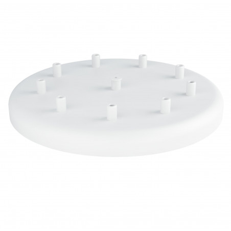 Large metal ceiling cup fi30cm lacquered in white structural - eight cables