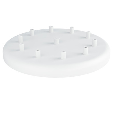 Large metal ceiling cup fi30cm lacquered in white structural - ten cables