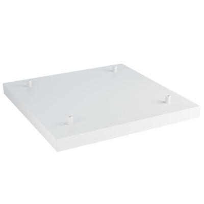 Square metal ceiling cover 40x40cm painted in white structural - for four cables