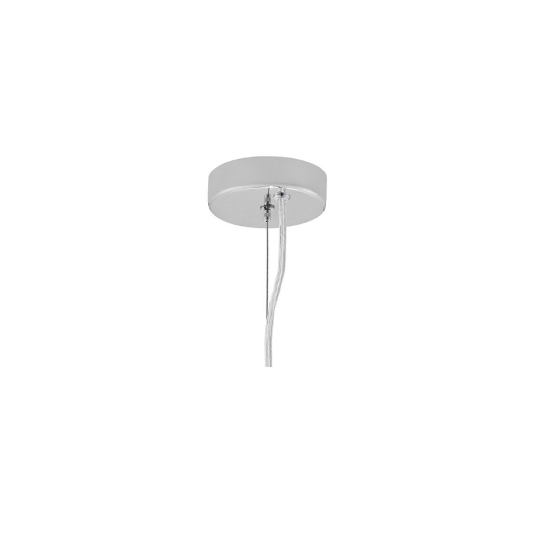 ALUR S ceiling hanging lamp, white lampshade chrome details KASPA