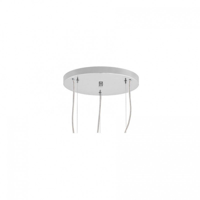 Ceiling hanging lamp, ceiling ALUR 2 - 3 white lampshades details chrome KASPA