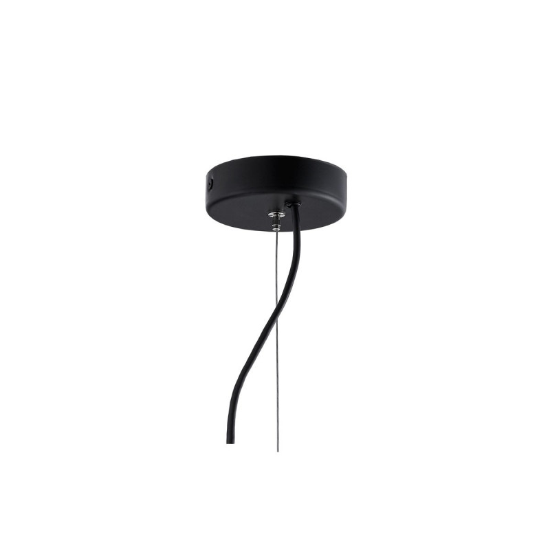 ALUR L ceiling hanging lamp, transparent lampshade black details KASPA