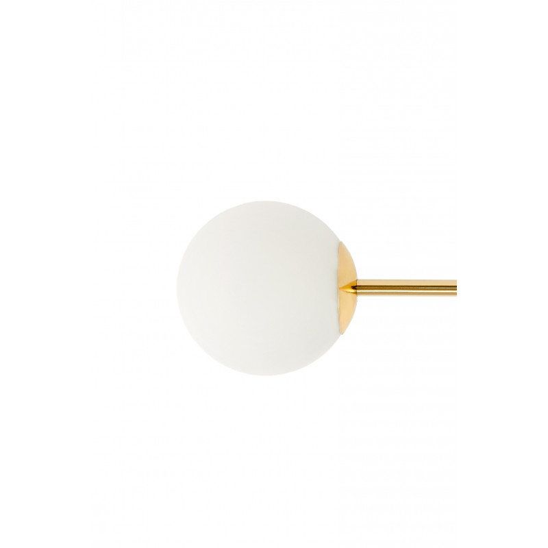 Ceiling lamp ASTRA 4 lampshades white balls gold frame KASPA