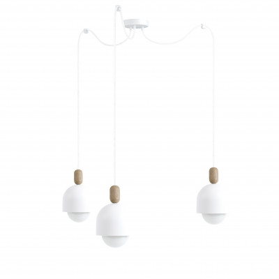 Loft Ovoi 3 textured white pendant light – Kolorowe Kable