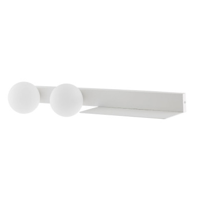 BOTANICA DECO white wall lamp with shelf KASPA