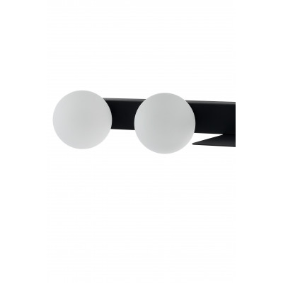 BOTANICA DECO black wall lamp with shelf KASPA