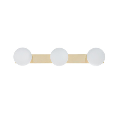 Lampa sufitowa MIJA LISTWA klosze kule białe stelaż złoty KASPA