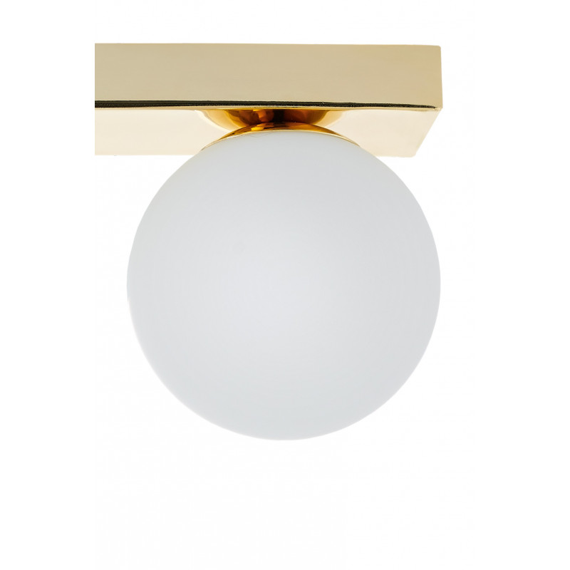 Ceiling lamp MIJA lampshades white balls gold frame KASPA