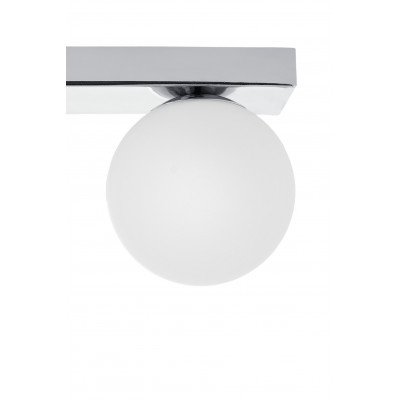 Lampa sufitowa MIJA LISTWA klosze kule białe stelaż chrom KASPA