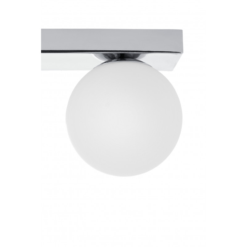 Ceiling lamp MIJA lampshades white balls chromed frame KASPA