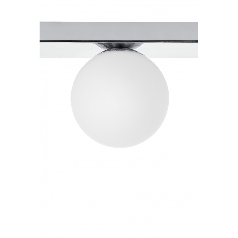 Ceiling lamp MIJA lampshades white balls chromed frame KASPA