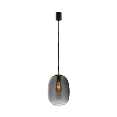 Single ceiling hanging lamp ONYX 1 graphite / smoke KASPA