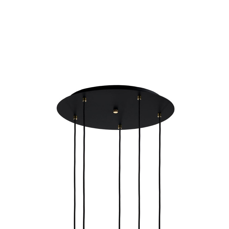 Ceiling hanging lamp ONYX 5 graphite / smoke KASPA