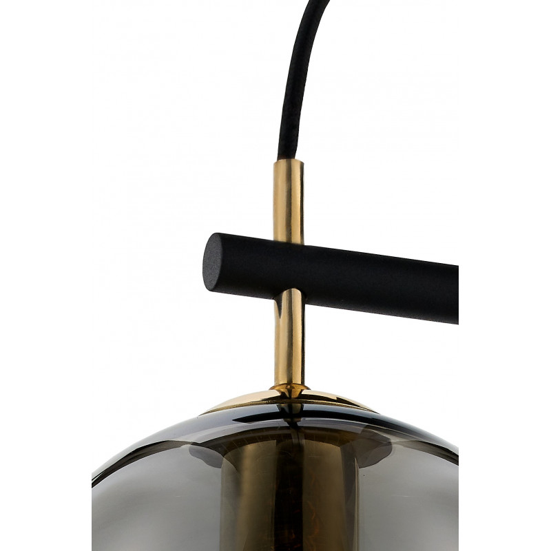 ONYX KINKIET wall lamp graphite, black, gold KASPA