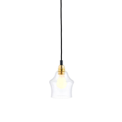 Sufitowa lampa wisząca Longis II Gold przewód czarny KASPA