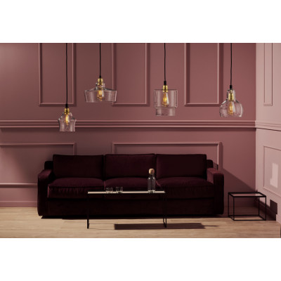 Ceiling lamp Longis I Gold black wire KASPA