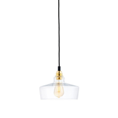 Sufitowa lampa wisząca Longis III Gold przewód czarny KASPA