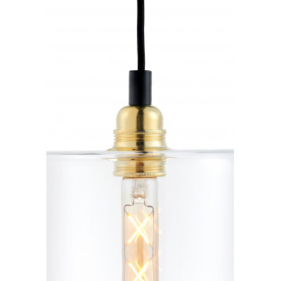 Sufitowa lampa wisząca Longis IV Gold przewód czarny KASPA