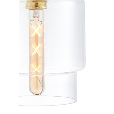 Sufitowa lampa wisząca Longis IV Gold przewód czarny KASPA