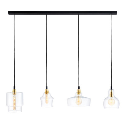 Longis Listwa 4 Pendant Light Rail Black KASPA