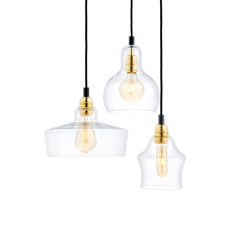 Longis Plafon 3 Pendant Light Rail Black KASPA