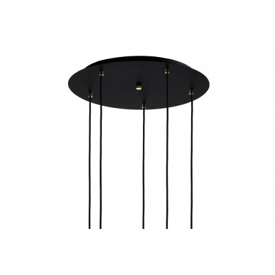 Longis Plafon 5 Pendant Light Rail Black KASPA