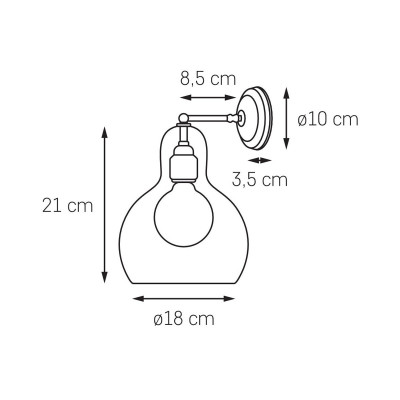 Wall lamp, Longis I Gold sconce KASPA