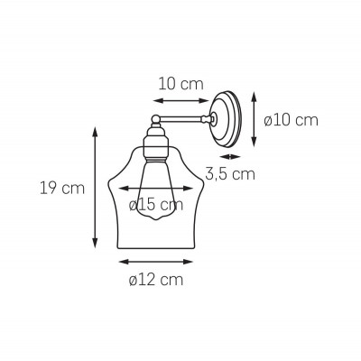 Wall lamp, Longis II Gold sconce KASPA