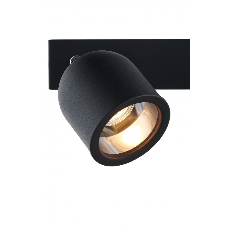Czarna podwójna lampa sufitowa reflektor SPARK 2 KASPA