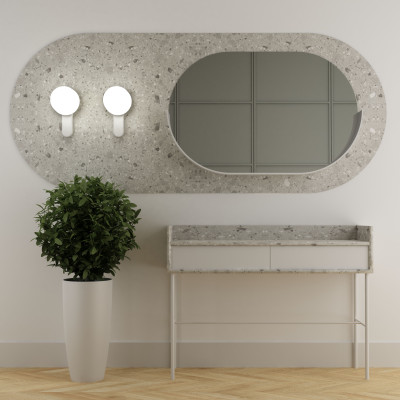 Wall lamp sconce KUUL D white wall mount with white glass ball UMMO